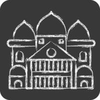 Icon Sacre Coeur. related to France symbol. chalk Style. simple design editable. simple illustration vector