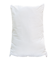 White pillow with case after guest's use at hotel or resort room isolated in png file format Concept of comfortable and happy sleep in daily life