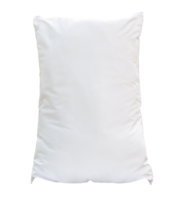 White pillow with case after guest's use at hotel or resort room isolated in png file format Concept of comfortable and happy sleep in daily life