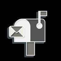 Icon Mailbox. related to Communication symbol. glossy style. simple design editable. simple illustration vector