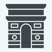 Icon ARC De Triomphe. related to France symbol. glyph style. simple design editable. simple illustration vector