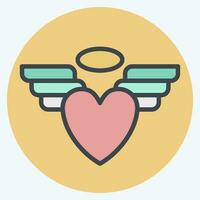 Icon Angle. related to Valentine Day symbol. color mate style. simple design editable. simple illustration vector