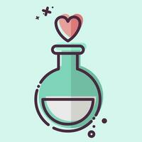 Icon Love Potion. related to Valentine Day symbol. MBE style. simple design editable. simple illustration vector