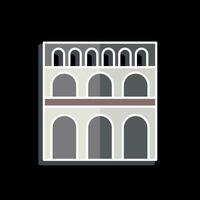 Icon Pont Du Gard. related to France symbol. glossy style. simple design editable. simple illustration vector