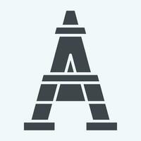 Icon Eiffel Tower. related to France symbol. glyph style. simple design editable. simple illustration vector