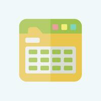 Icon Calendar. related to Communication symbol. flat style. simple design editable. simple illustration vector