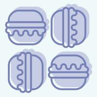 Icon Macaron. related to France symbol. two tone style. simple design editable. simple illustration vector