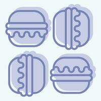 Icon Macaron. related to France symbol. two tone style. simple design editable. simple illustration vector