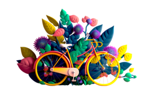 3l illustration transport with leaves ai generated png