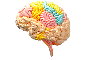 cervello 3d illustrazione ai generato png