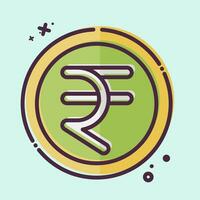 Icon Rupee. related to India symbol. MBE style. simple design editable. simple illustration vector