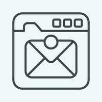 Icon Inbox Mail. related to Communication symbol. line style. simple design editable. simple illustration vector