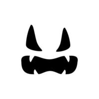 Halloween Face icon vector. Scary face illustration sign. Pumpkin face symbol or logo. vector