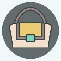 Icon French Bag. related to France symbol. color mate style. simple design editable. simple illustration vector