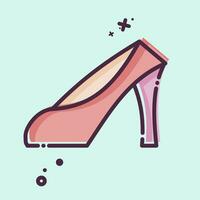 Icon High Heels. related to France symbol. MBE style. simple design editable. simple illustration vector