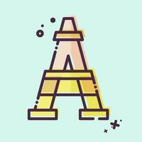Icon Eiffel Tower. related to France symbol. MBE style. simple design editable. simple illustration vector
