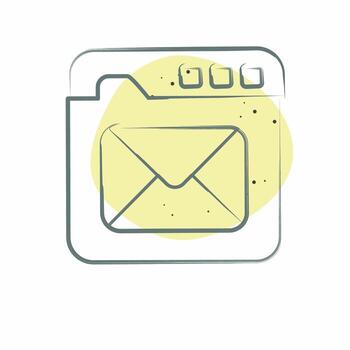Icon Email. related to Communication symbol. Color Spot Style. simple design editable. simple illustration vector