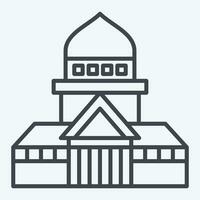 Icon Museum. related to France symbol. line style. simple design editable. simple illustration vector