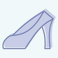 Icon High Heels. related to France symbol. two tone style. simple design editable. simple illustration vector