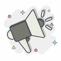 Icon Megaphone. related to Communication symbol. comic style. simple design editable. simple illustration vector