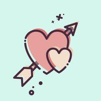 Icon Cupid. related to Valentine Day symbol. MBE style. simple design editable. simple illustration vector