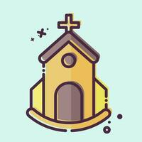 icono iglesia. relacionado a icono edificio símbolo. mbe estilo. sencillo diseño editable. sencillo ilustración vector