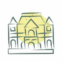 Icon Musee Rodin. related to France symbol. Color Spot Style. simple design editable. simple illustration vector