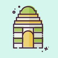 Icon Gate of India. related to India symbol. MBE style. simple design editable. simple illustration vector