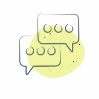 Icon Chat. related to Communication symbol. Color Spot Style. simple design editable. simple illustration vector