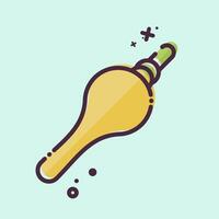 Icon Flute. related to India symbol. MBE style. simple design editable. simple illustration vector