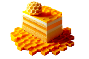 3d realistic cake ai generated png