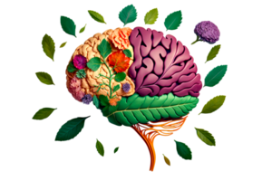 Brain 3d illustration ai generated png