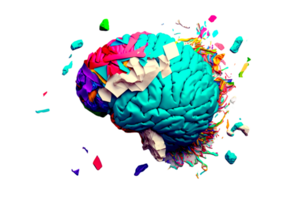 Brain 3d illustration ai generated png