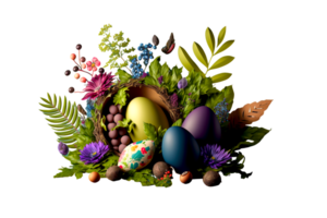 easter 3d illustration ai generated png