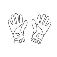 vector ilustración de esquí guantes.