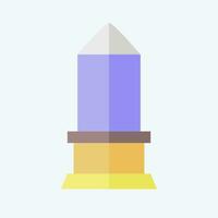 Icon Place De La Concorde. related to France symbol. flat style. simple design editable. simple illustration vector