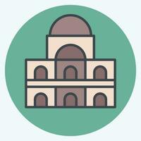 Icon Des Invalides. related to France symbol. color mate style. simple design editable. simple illustration vector