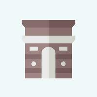 Icon ARC De Triomphe. related to France symbol. flat style. simple design editable. simple illustration vector