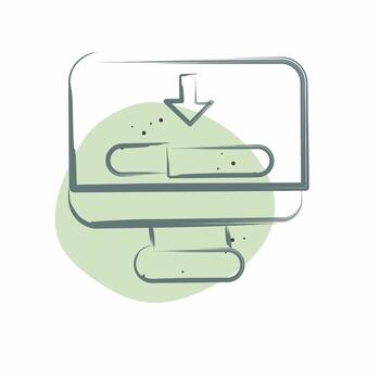 icono cargando. relacionado a comunicación símbolo. color Mancha estilo. sencillo diseño editable. sencillo ilustración vector