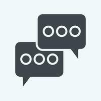 Icon Chat. related to Communication symbol. glyph style. simple design editable. simple illustration vector