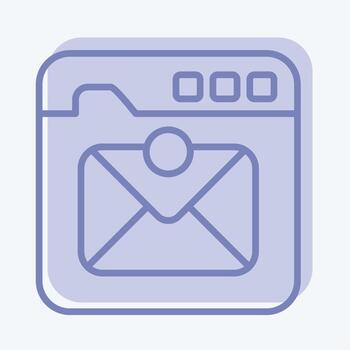 Icon Inbox Mail. related to Communication symbol. two tone style. simple design editable. simple illustration vector