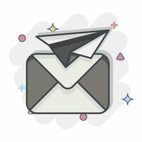 Icon Mailing. related to Communication symbol. comic style. simple design editable. simple illustration vector