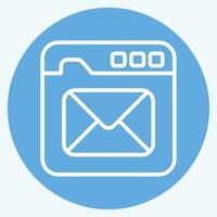 Icon Email. related to Communication symbol. blue eyes style. simple design editable. simple illustration vector