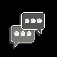 Icon Chat. related to Communication symbol. glossy style. simple design editable. simple illustration vector