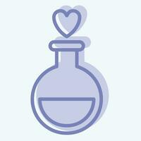 Icon Love Potion. related to Valentine Day symbol. two tone style. simple design editable. simple illustration vector