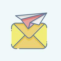 Icon Mailing. related to Communication symbol. doodle style. simple design editable. simple illustration vector