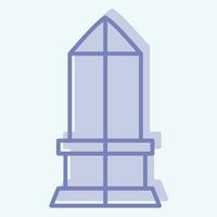 Icon Place De La Concorde. related to France symbol. two tone style. simple design editable. simple illustration vector