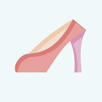 Icon High Heels. related to France symbol. flat style. simple design editable. simple illustration vector