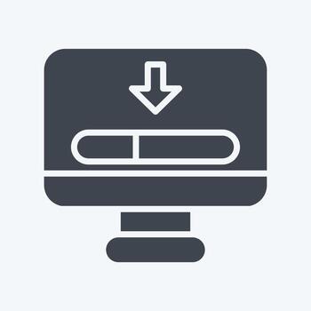 icono cargando. relacionado a comunicación símbolo. glifo estilo. sencillo diseño editable. sencillo ilustración vector