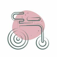 Icon Acrobatic Bike. related to France symbol. Color Spot Style. simple design editable. simple illustration vector